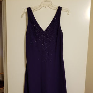 Purple cocktail dress with bling